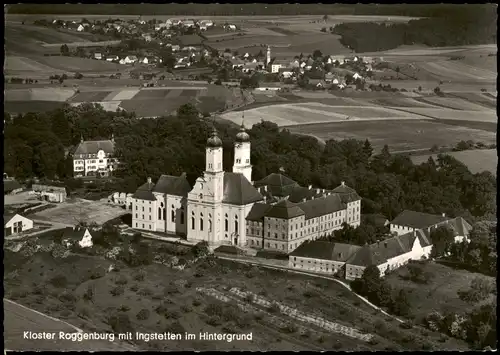 Ingstetten Roggenburg Luftbild Kloster mit Ingstetten im Hintergrund 1960