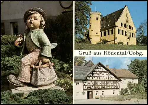 Rödental Mehrbild-AK Wanderbursch Hummelwerk,  Happachsmühle 1988
