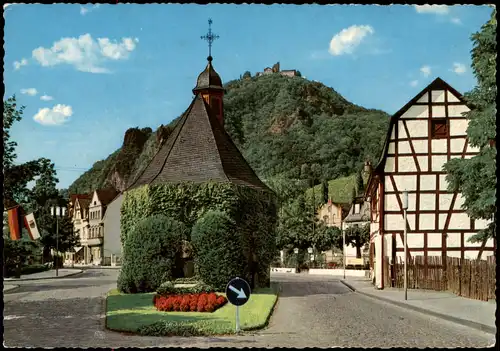 Rhöndorf-Bad Honnef Alte Kapelle und Blick auf Burgruine Drachenfels 1969