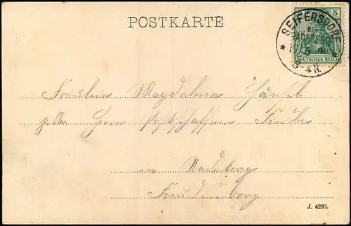 Ansichtskarte Langebrück-Dresden Seifersdorfer Tal Schloß b. Radeberg 1908
