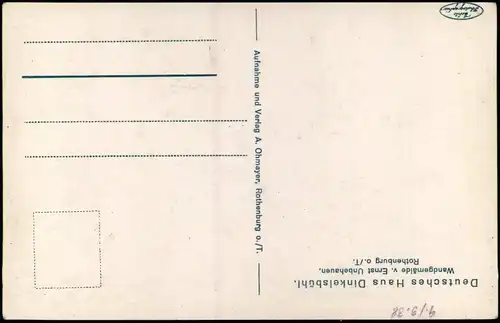 Ansichtskarte Dinkelsbühl Deutsches Haus Dinkelsbühl - Wandgemälde 1932