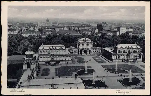 Ansichtskarte Dresden Blick vom vom Zwinger zur Yenize 1928