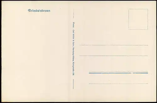 Norwegen Allgemein Brixdalsbreen Norwegen Norge Norway - Wanderer 1929