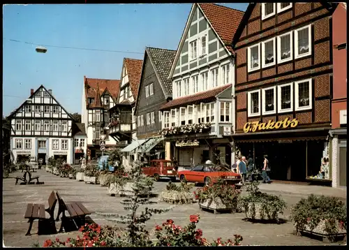 Ansichtskarte Rinteln Stadtteilansicht, Geschäfte, Geschäft Jakobs 1983