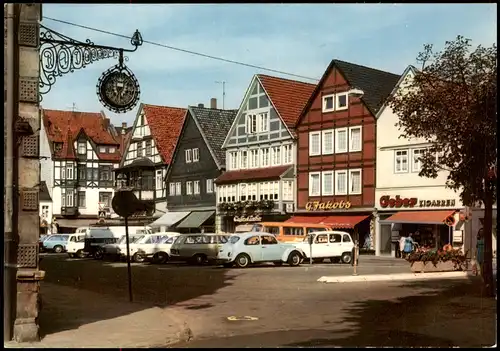 Rinteln Am Markt Marktplatz Autos u.a. Volkswagen VW Käfer, Geschäfte 1974