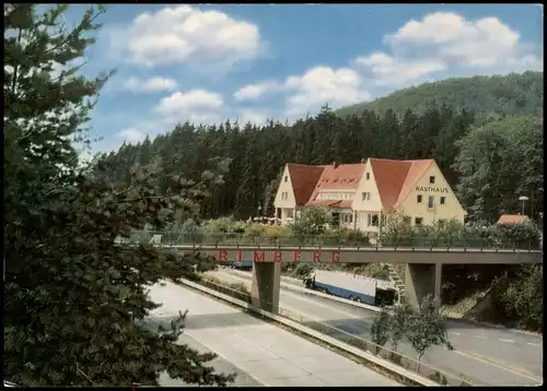 Ansichtskarte Bad Hersfeld Autobahn-Rasthaus Rimberg 1960