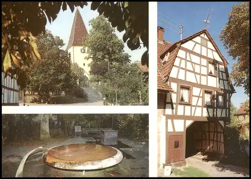 Kleinaspach-Aspach (bei Backnang) Mehrbild-AK RIETENAU    Fachwerkhaus 1990