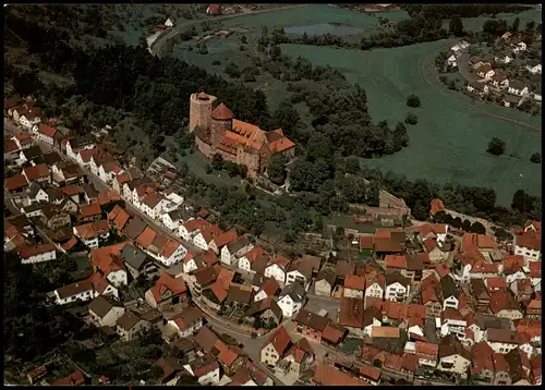 Rieneck RIENECK Spessart vom Flugzeug aus, Luftaufnahme Luftbild 1970