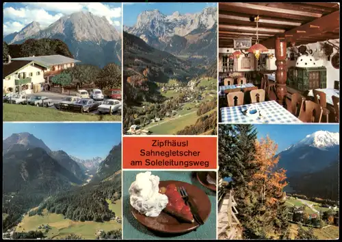 Ramsau bei Berchtesgaden MB: Berggasthof Pension Zipfhäusl Sahnegletscher  1975