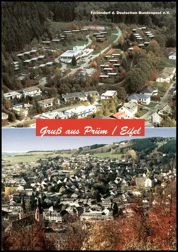 Prüm Gruss-Karte mit Feriendorf d. Deutschen Bundespost e.V. 1980