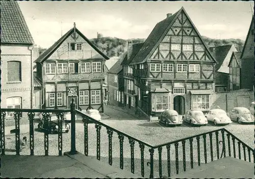 Ansichtskarte Mölln (Schleswig-Holstein) VW Käfer Autos vor dem Museum 1968