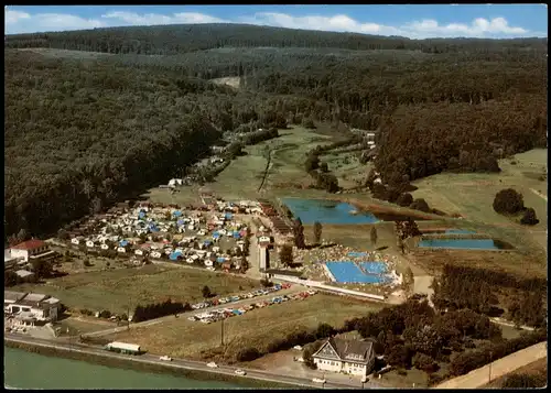 Herschbach Luftbild Luftaufnahme mit Freibad Schwimmbad Campingplatz 1965