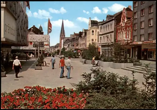 Ansichtskarte Herne Bahnhofstraße (Fußgängerzone) Personen Geschäfte 1970