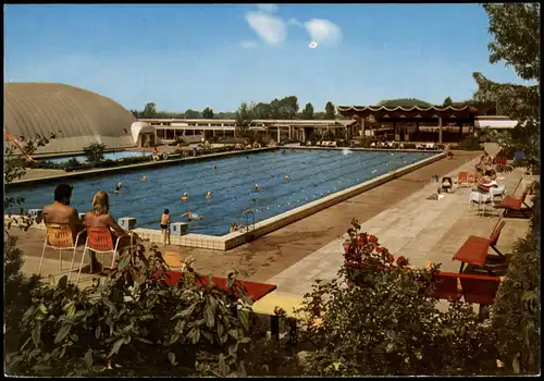 Ansichtskarte Herne Schwimmbad Revierpark Gysenberg 1965