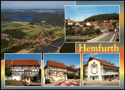 Hemfurth-Edersee-Edertal Mehrbildkarte mit 5 Ortsansichten u.a. Luftaufnahme 2000