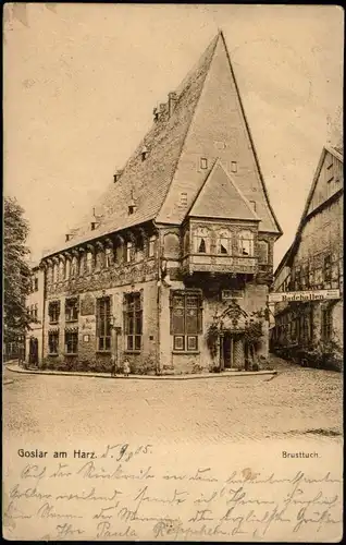 Ansichtskarte Goslar Strassen Partie am Brusttuch 1905