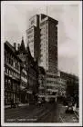 Ansichtskarte Stuttgart Tagblatt-Hochhaus, Straßenpartie 1930