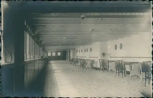 Schiffe Dampfer Steamer Cleveland Hamburg-Amerika Linie, Deck 1925 Privatfoto