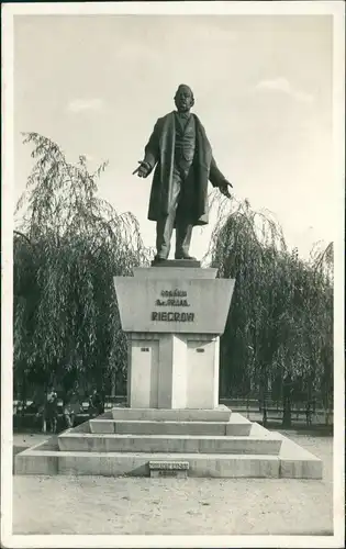Postcard Semil Semily Partie am Denkmal 1952
