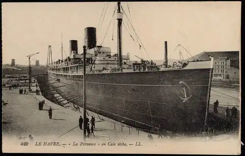 CPA Le Havre Hafen Schiffe Dampfer Steamer 1912