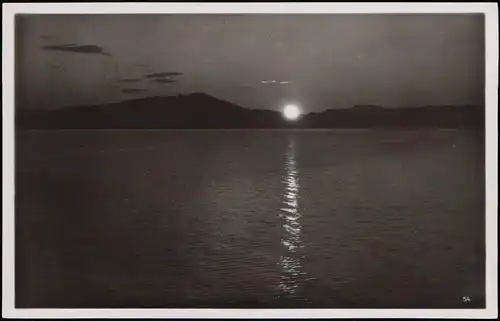 Postcard Norwegen Allgemein Midnatsol Mitternachtssonne Norge Norway 1928