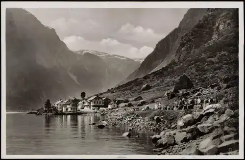 Postcard Gudvangen Stadtpartie, Norge Norway 1927