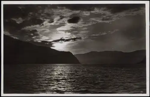 Norwegen Allgemein Norwegen Norge Norway - Stimmungsbild bei Nacht 1928