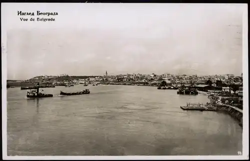 Belgrad Beograd (Београд) Stadt Hafen Dampfer Steamer 1934