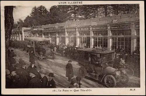 CPA Lyon La Foire - Quai Tête-d'Or - Autos Geschäfte 1932