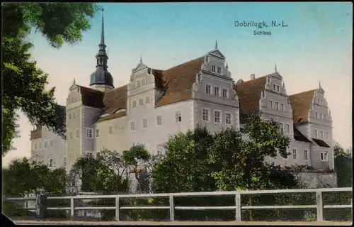 Ansichtskarte Doberlug-Kirchhain Dobrilugk Schloß - colorierte AK 1912