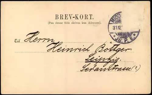 Postcard Middelfart Teglgaard 1904