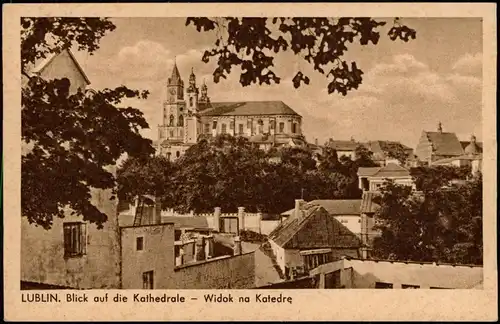 Postcard Lublin Lublin Blick auf die Kathedrale 1928