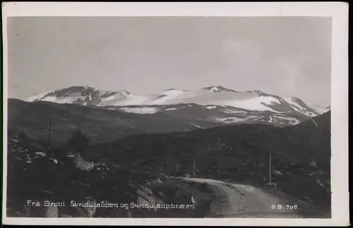 Norwegen Norway Norge Fra Grotli. Skridulaupen og Skridulaupbræen. 1926