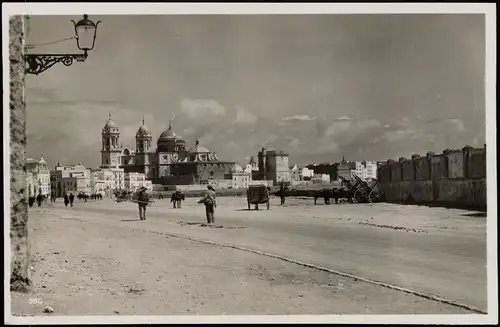 Postales Cadiz Straßenpartie an der Stadt 1928
