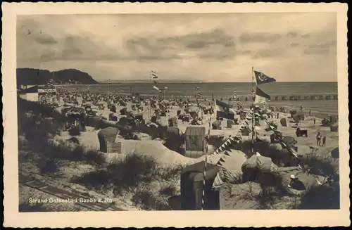 Ansichtskarte Baabe Strandleben, Kiosk Rügen Ostsee 1930