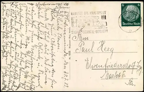 Postcard Swinemünde Świnoujście Strand, Segelboote 1935