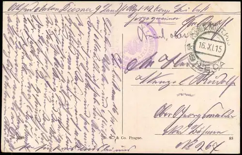 _Bosnien und Herzegowina PRENJ. Tupoglav Hercegovina. ПРЕЊ. 1915  gel. Feldpost