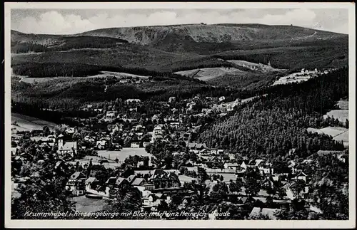 Krummhübel Karpacz Panorama-Ansicht Blick Prinz-Heinrich-Baude 1938