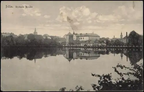 Jitschin (Gitschin) Jičín Jičín Rybník Kníže Panorama-Ansicht 1942