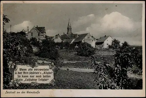 Leistadt-Bad Dürkheim Ortsansicht  Winzerverein 1944    2. Weltkrieg Feldpost