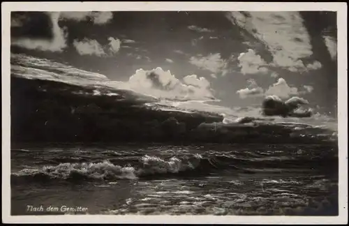 Ansichtskarte Bansin-Heringsdorf Usedom Strand nach dem Gewitter 1930