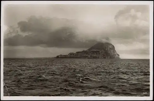 Postcard Gibraltar Panorama vom Meer aus gesehen 1929