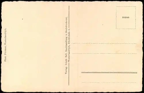 Ansichtskarte Westerland-Sylt Strand Brandung 1920