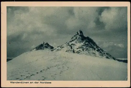 Ansichtskarte Nebel (Amrum) Strand Wanderdünen  Nordsee 1925   Stempel NEBEL