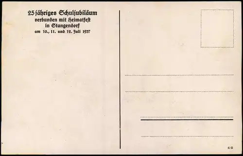 Stangendorf Stanovice u Kuksu Schule und Ehrenmal in Stangendorf 1930