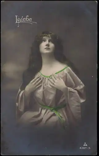 Liebe Liebespaare - Love Frau Leidenschaft Fotokunst coloriert 1908