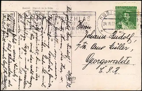 Postcard Kaschau Košice (Kassa) Stadtblick 1932