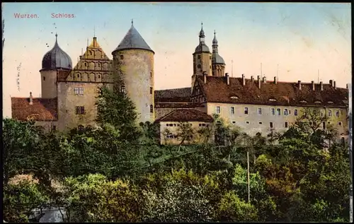 Ansichtskarte Wurzen Schloß 1915  gel. Feldpost