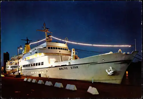Ansichtskarte  Fährschiff MS "Baltic Star" 1980