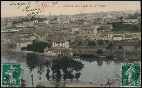 CPA Limoges Panorama des Bords de la Vienne. colorierte AK 1908